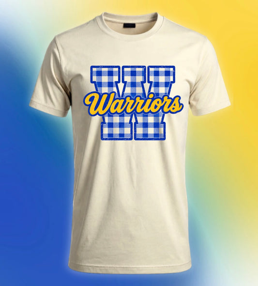 Blue Plaid W T-Shirt
