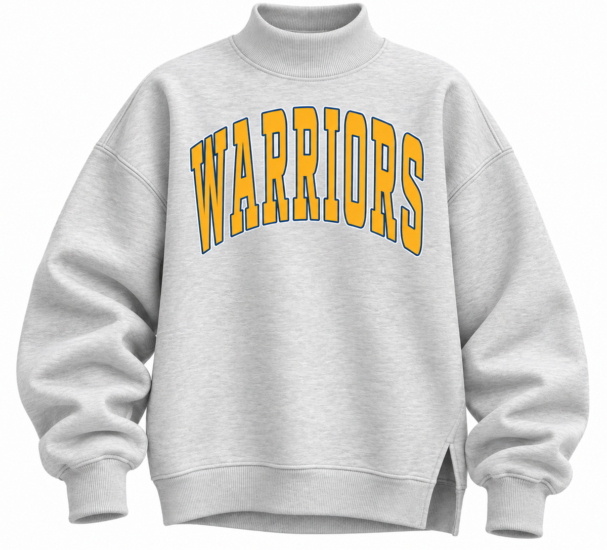 Warriors Mock Sweatshirt-Gray